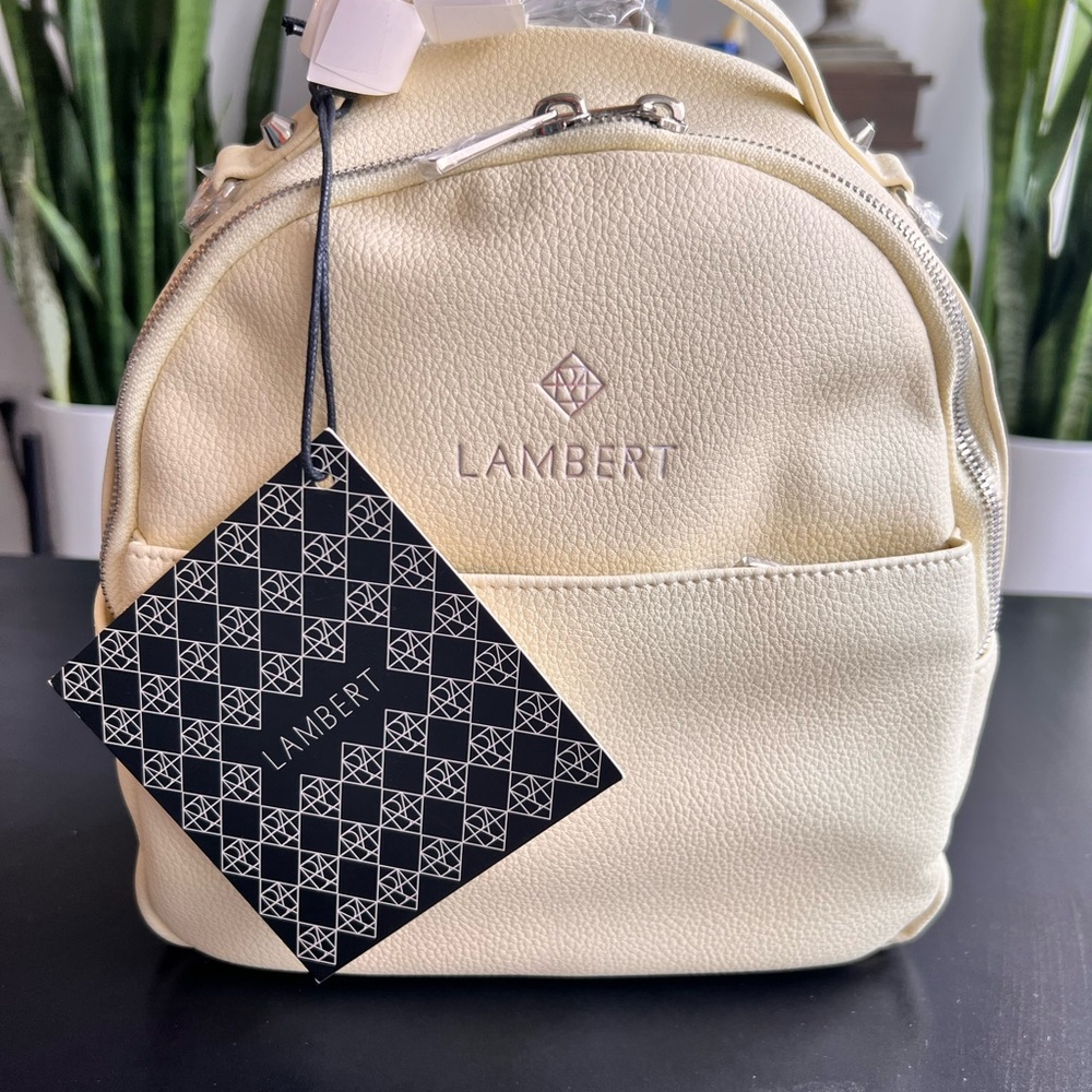Women's Elegant Cream Backpack by Lambert